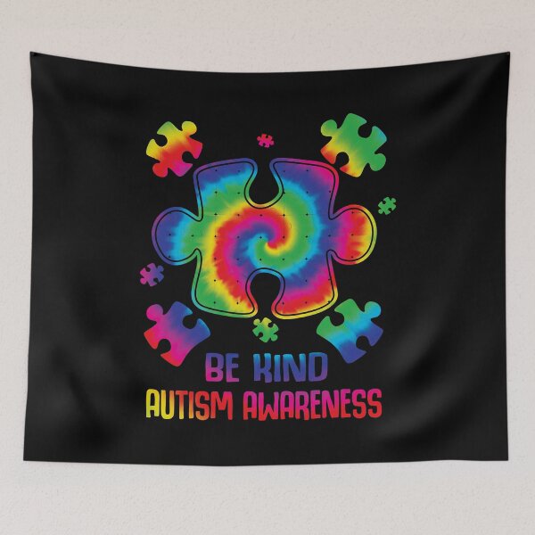 Item preview, Be Kind Autism Puzzle Pieces Tie Dye Autism Awareness designed and sold by HaaChris-Artis.