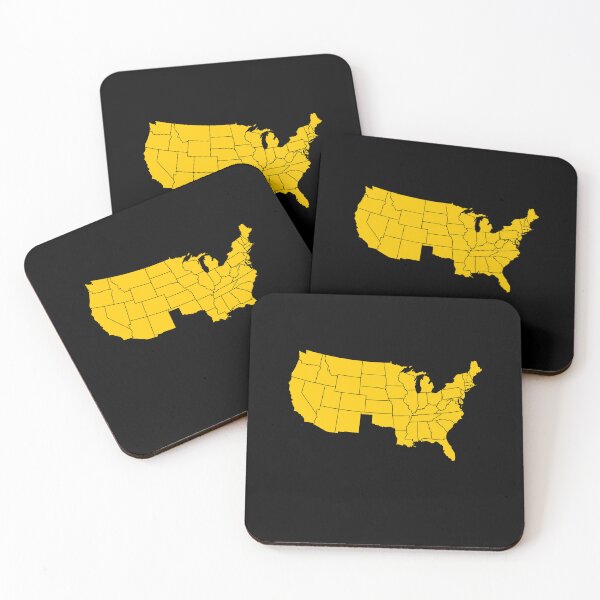 Item preview, America Without Texas, USA with Texas Missing, Yellow Gold designed and sold by artfulnotebook.