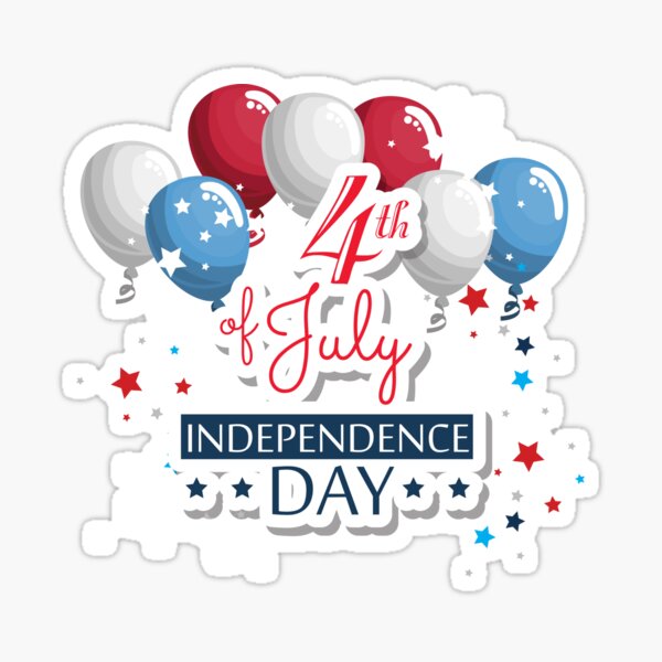 Pegatina «Feliz 4 de julio diseño de camiseta del día de la ...