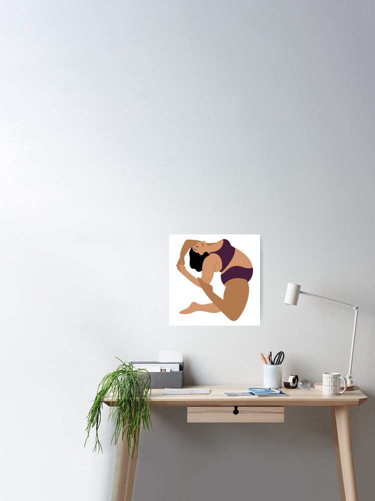 Eka Pada Rajakapotasana - Pigeon Pose Yoga Poster for Sale by