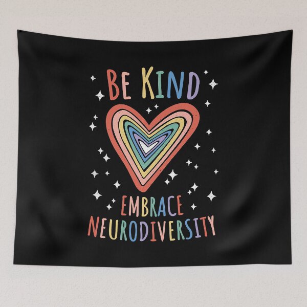 Item preview, Be Kind Embrace Neurodiversity Heart ADHD ASD Autism designed and sold by HaaChris-Artis.