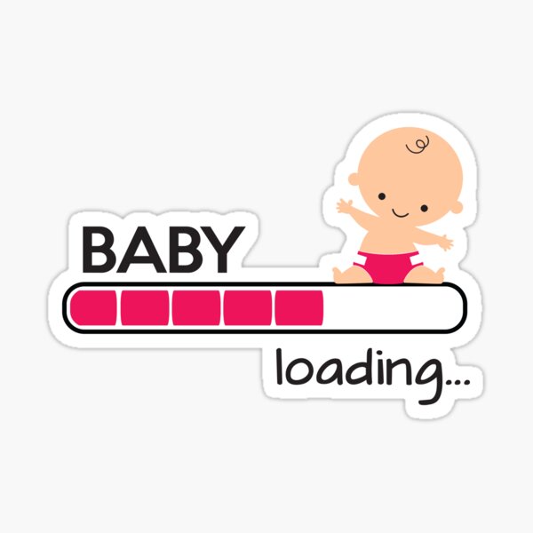 It/'s a girl Babybauch witziger Aufkleber