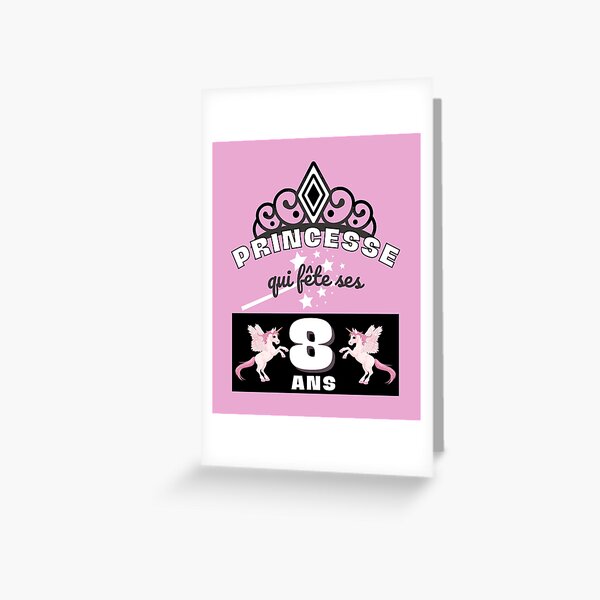 This princess is eight 8 year old girl birthday gift idea | Greeting Card