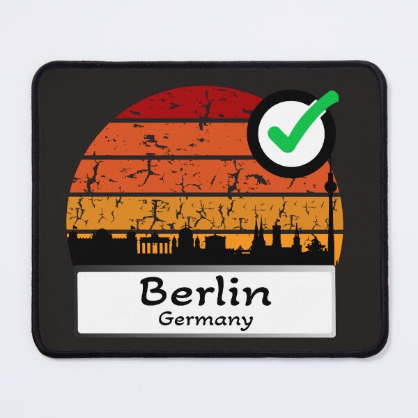 Item preview, Germany Berlin Skyline silhouette vintage designed and sold by WhereIsTravis.