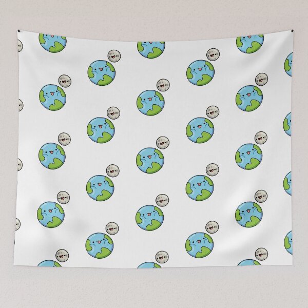 Item preview, Kawaii Earth and Moon designed and sold by kawaiilife.