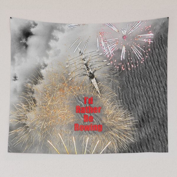 Item preview, I'd Rather be Rowing with Fireworks designed and sold by Michael van der Hoorn.