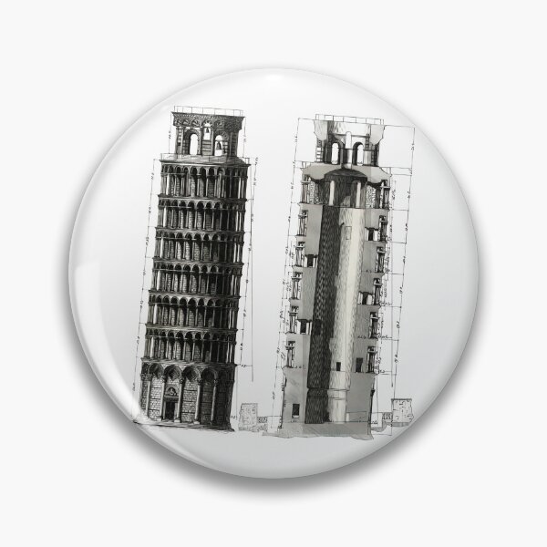 Item preview, Etching of the leaning tower of Pisa designed and sold by amuseXpress.