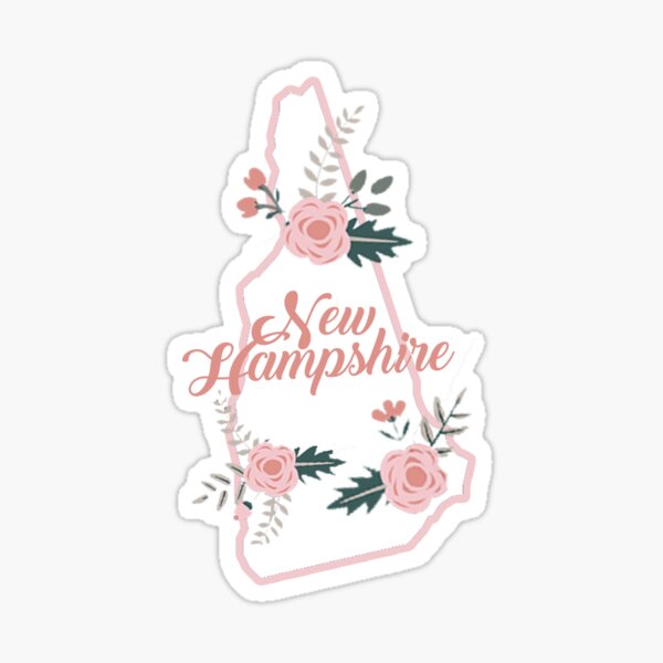 New Hampshire Floral State Sticker