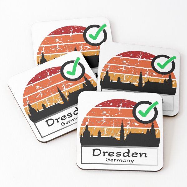 Item preview, Germany Dresden Skyline silhouette vintage designed and sold by WhereIsTravis.