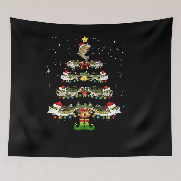 Item preview, FUNNY FISHING SANTA HAT CHRISTMAS TREE MERRY FISHMAS PAJAMA designed and sold by sobriowslen.