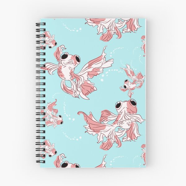Item preview, cute playful goldfish pink blue black designed and sold by euise.
