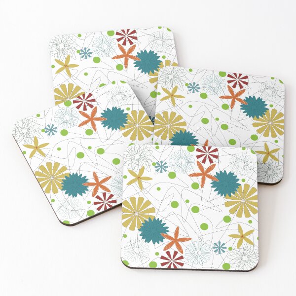 Item preview, Retro 60s Floral and Boomerang designed and sold by Makanahele.