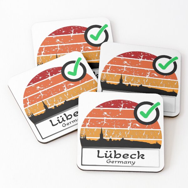 Item preview, Germany lubeck Skyline silhouette vintage designed and sold by WhereIsTravis.