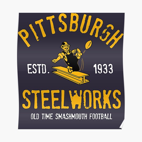 Pittsburgh Steelers NFL Football 3-Poster Combo (Retro Logo, He