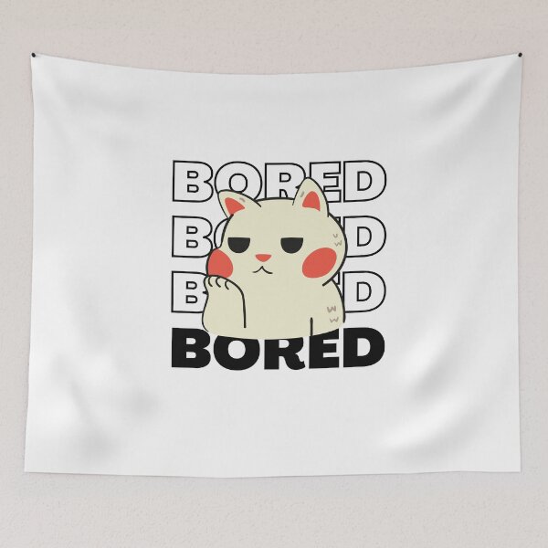 Item preview, Bored Cute Cat Design  designed and sold by Paper Hearteu.