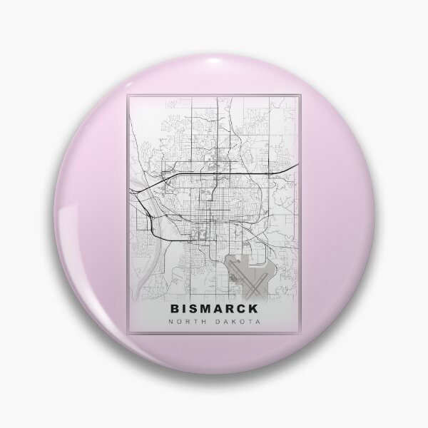 Item preview, Minimalist Pastel Pink Bismarck Map designed and sold by Tamas Das.