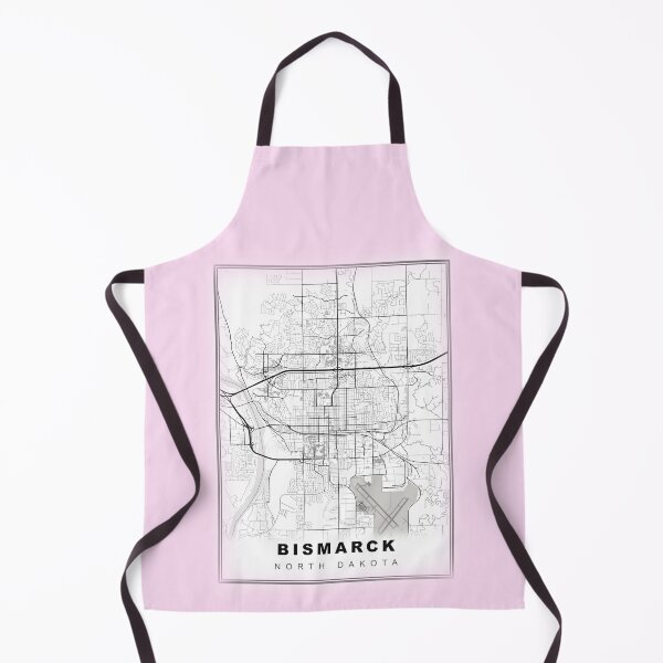 Item preview, Minimalist Pastel Pink Bismarck Map designed and sold by Tamas Das.
