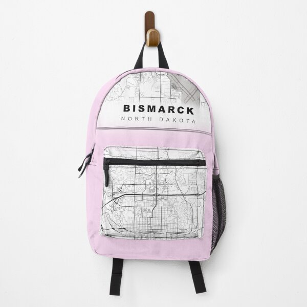 Item preview, Minimalist Pastel Pink Bismarck Map designed and sold by Tamas Das.
