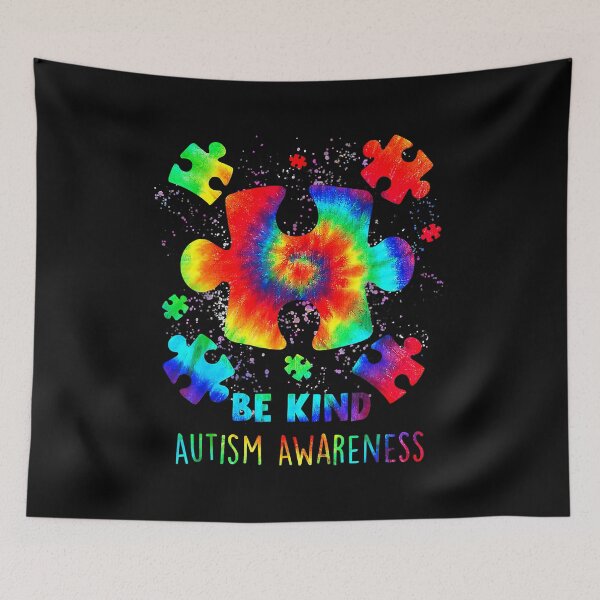 Item preview, Be Kind Puzzle Pieces Tie Dye Autism Awareness Month designed and sold by HaaChris-Artis.