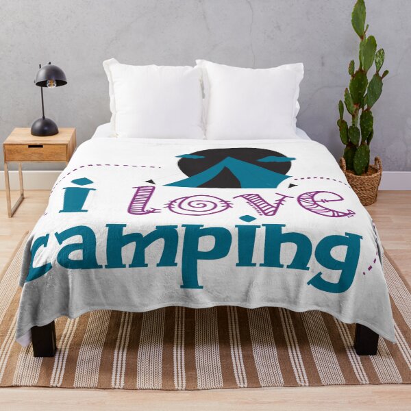 Item preview, I Love Camping Purple designed and sold by Unaiza Khalid.