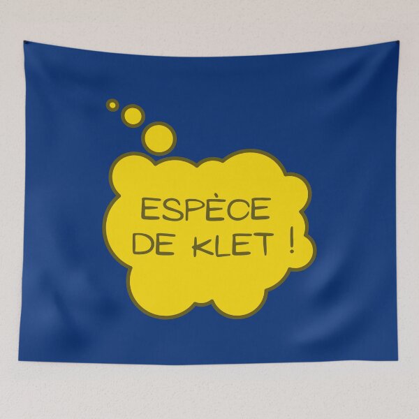 Item preview, Species of klet, Belgian expression which means species of idiot in a yellow comic bubble designed and sold by PausePapote.