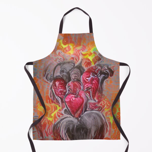 Item preview, Hearts Aflame Creepy Abstract Art designed and sold by CreepyKaleidopi.