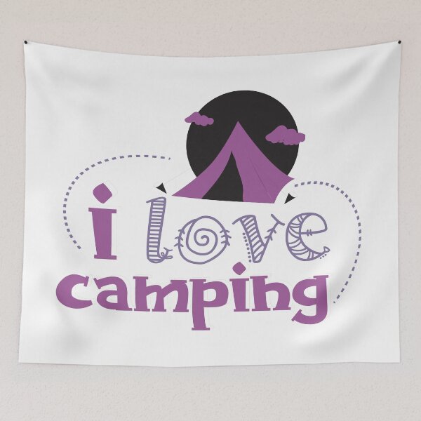 Item preview, I Love Camping - Metallic Purple designed and sold by Unaiza Khalid.