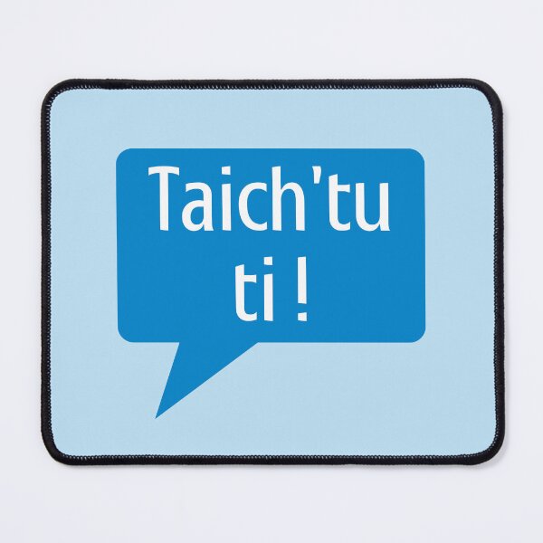 Item preview, Belgian expression which means "Shut up" in a blue comic bubble designed and sold by PausePapote.