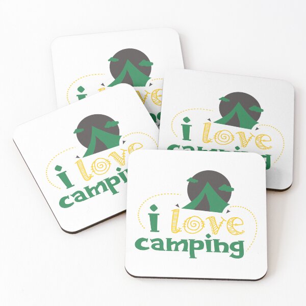 Item preview, I Love Camping - Green designed and sold by Unaiza Khalid.
