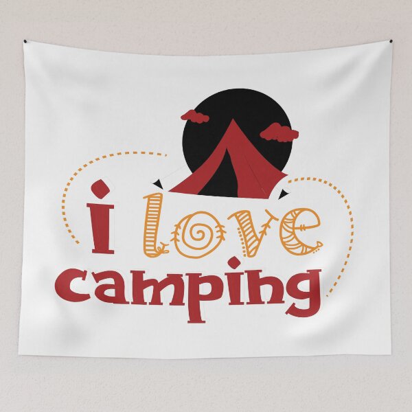 Item preview, I Love Camping - Red designed and sold by Unaiza Khalid.