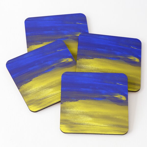 Item preview, Yellow Navy Abstract Paint Art  designed and sold by Tshirtstory.