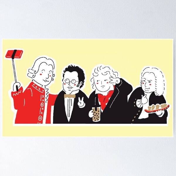 Item preview, Mozart Schubert Beethoven Bach  designed and sold by vivalarevolucio.