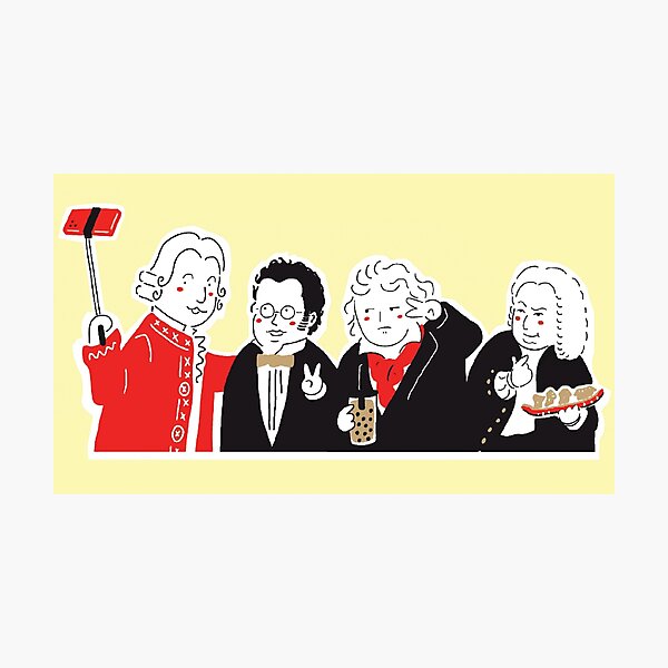 Item preview, Mozart Schubert Beethoven Bach  designed and sold by vivalarevolucio.