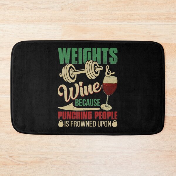 Item preview, Weights Wine Because Punching People Classic T-Shirt designed and sold by krnnvrstacy.