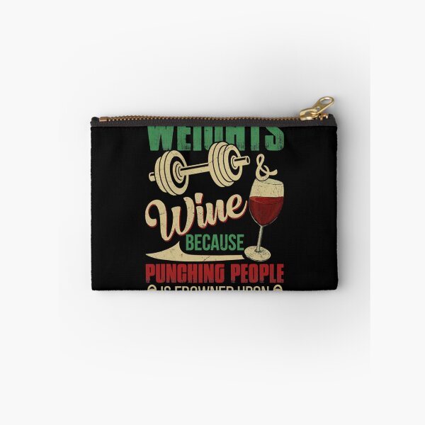 Item preview, Weights Wine Because Punching People Classic T-Shirt designed and sold by krnnvrstacy.