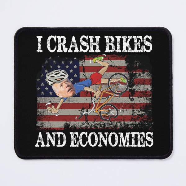 Item preview, I Crash Bikes and Economies Funny Joe Biden Falling off bike designed and sold by bobbygies3720.