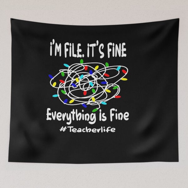 Item preview, FUNNY CHRISTMAS LIGHTS IT FINE EVERYTHING IS FINE TEACHER designed and sold by sobriowslen.