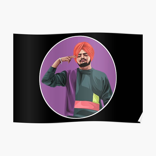 Sidhu Moose Wala Singer Sidhu Moose Wala Poster For Sale By Krajay Redbubble