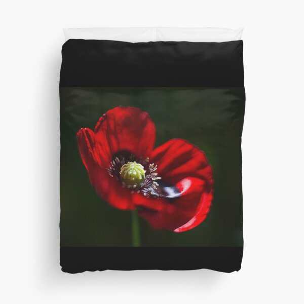 poppy flower duvet cover