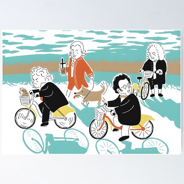 Vista previa del artículo con la obra «Mozart Schubert Beethoven Bach», diseñado y vendido por vivalarevolucio.