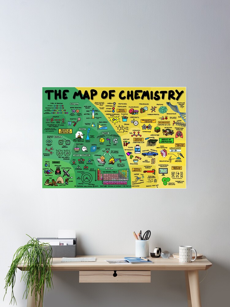 Thumbnail 2 of 3, Poster, The Map of Chemistry designed and sold by DominicWalliman.
