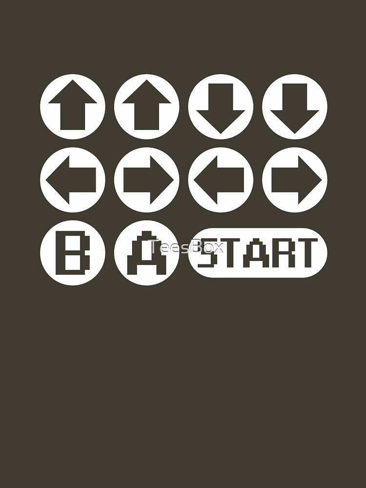 Artwork view, The Konami Code designed and sold by TeesBox