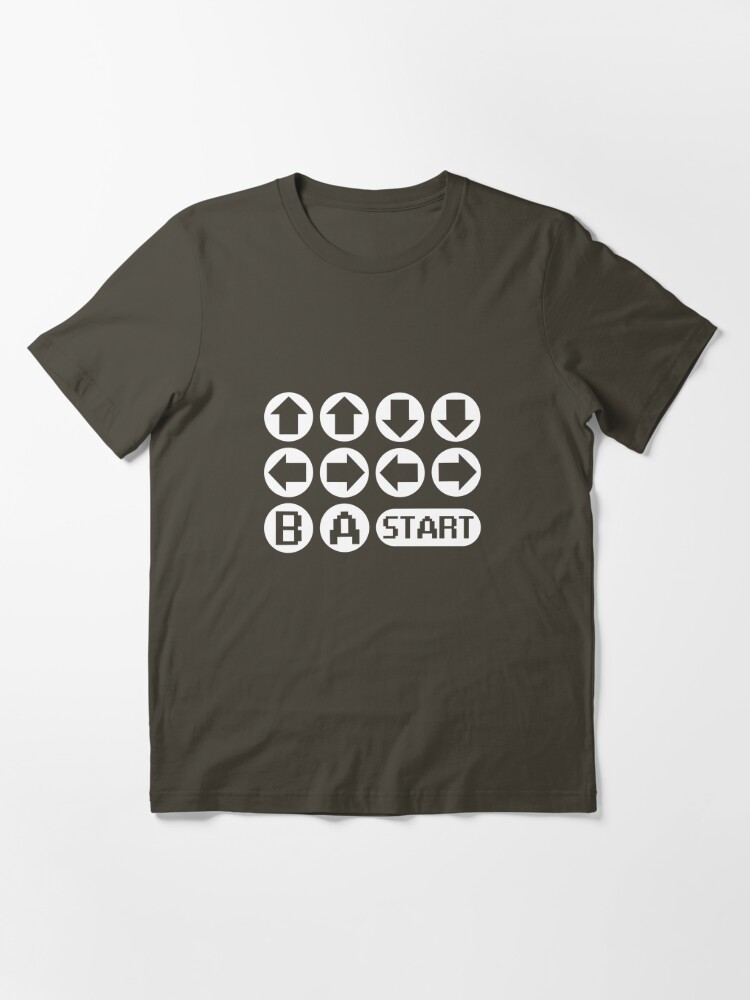 Thumbnail 2 of 7, Essential T-Shirt, The Konami Code designed and sold by TeesBox.