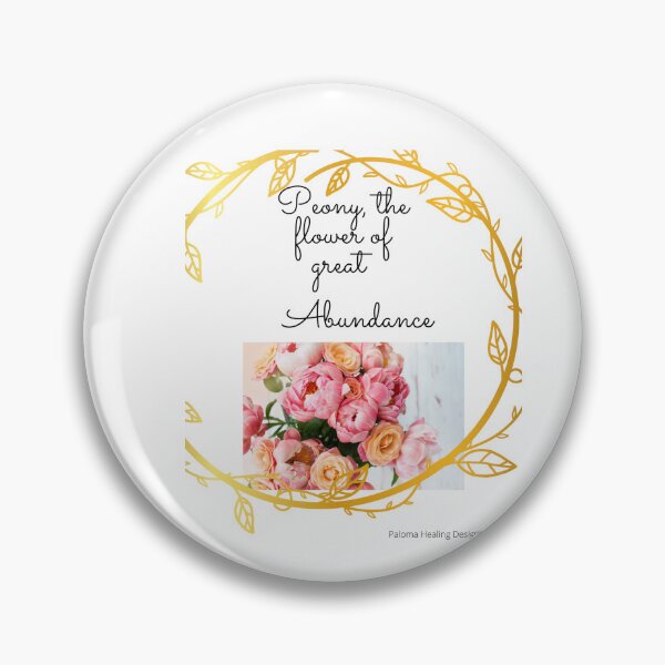 Item preview, Gold gilded Peony bunch with slogan designed and sold by PalomaHealing24.