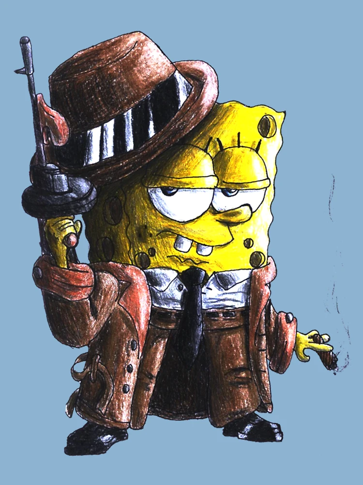 gangster spongebob and patrick with guns