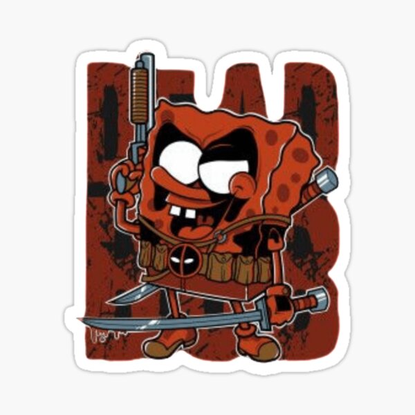 "Spongebob Gangster " Sticker for Sale by KrisLouDes | Redbubble