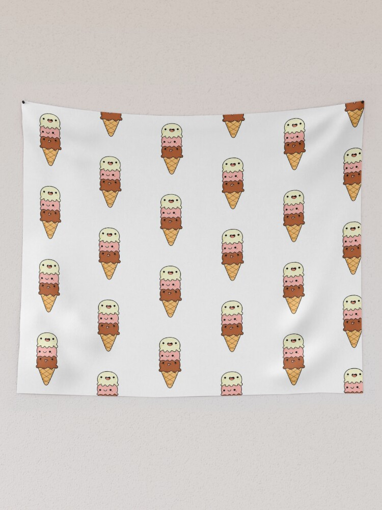 Kawaii Triple Scoop Ice Cream Cone by kawaiilife, Redbubble