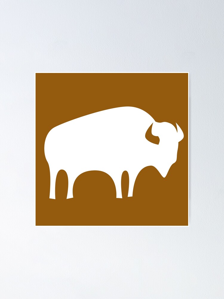 Bison Tatonka Buffalo Poster By Doodl Redbubble