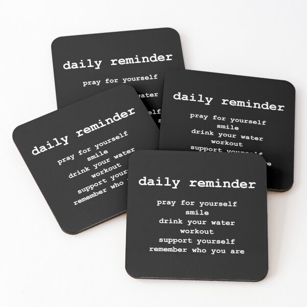 Daily Reminder Coasters for Sale Redbubble