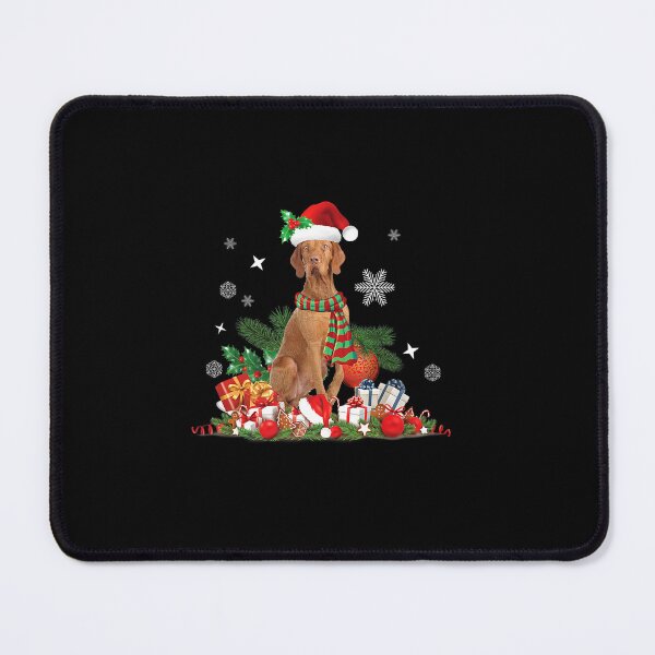 Item preview, CHRISTMAS VIZSLA DOG SANTA HAT LIGHTS PRESENTS designed and sold by sobriowslen.